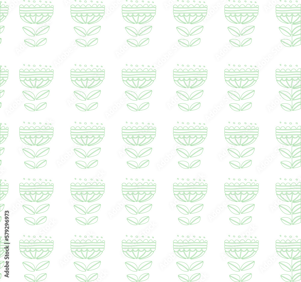 Seamless pattern with decorative flowers. Vector file for designs. Seamless pattern with decorative flowers. Vector file for designs.