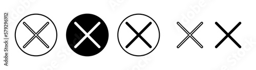 Close icon vector illustration. Delete sign and symbol. cross sign