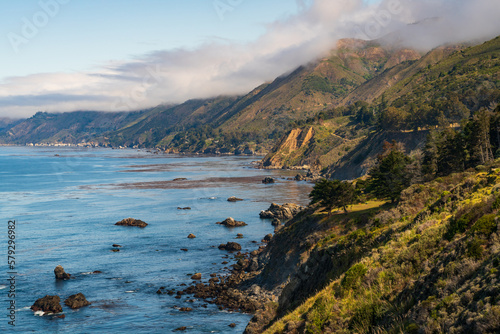 Clouds Over the Mountains at Big Sur