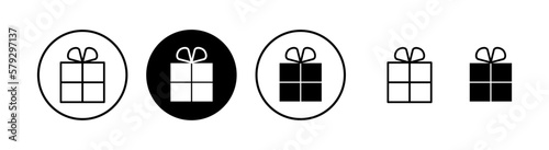 Gift icon vector illustration. gift sign and symbol. birthday gift