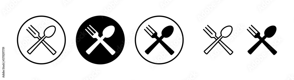 spoon and fork icon vector illustration. spoon, fork and knife icon vector. restaurant sign and symbol spoon and fork icon vector illustration. spoon, fork and knife icon vector. restaurant sign and symbol