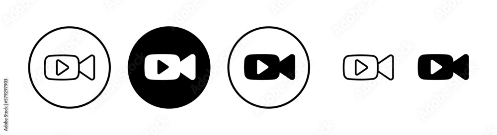 Video icon vector illustration. video camera sign and symbol. movie sign. cinema Video icon vector illustration. video camera sign and symbol. movie sign. cinema