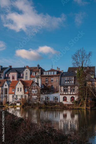 Ortsteil Weidenhausen an der Lahn, bei sonnigem Wetter