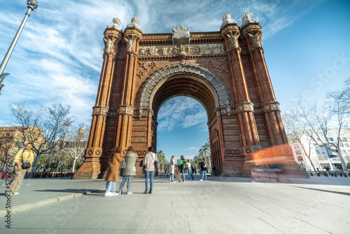 Arc de triomf monument, barcelona, spain 