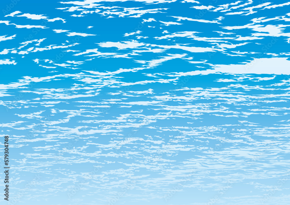 Obraz premium 青空に一面のすじ雲 背景 壁紙