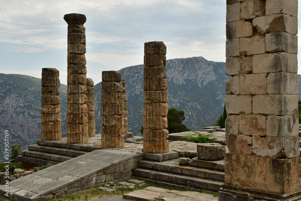 Delphi; Greece - august 31 2022 : archaeological site