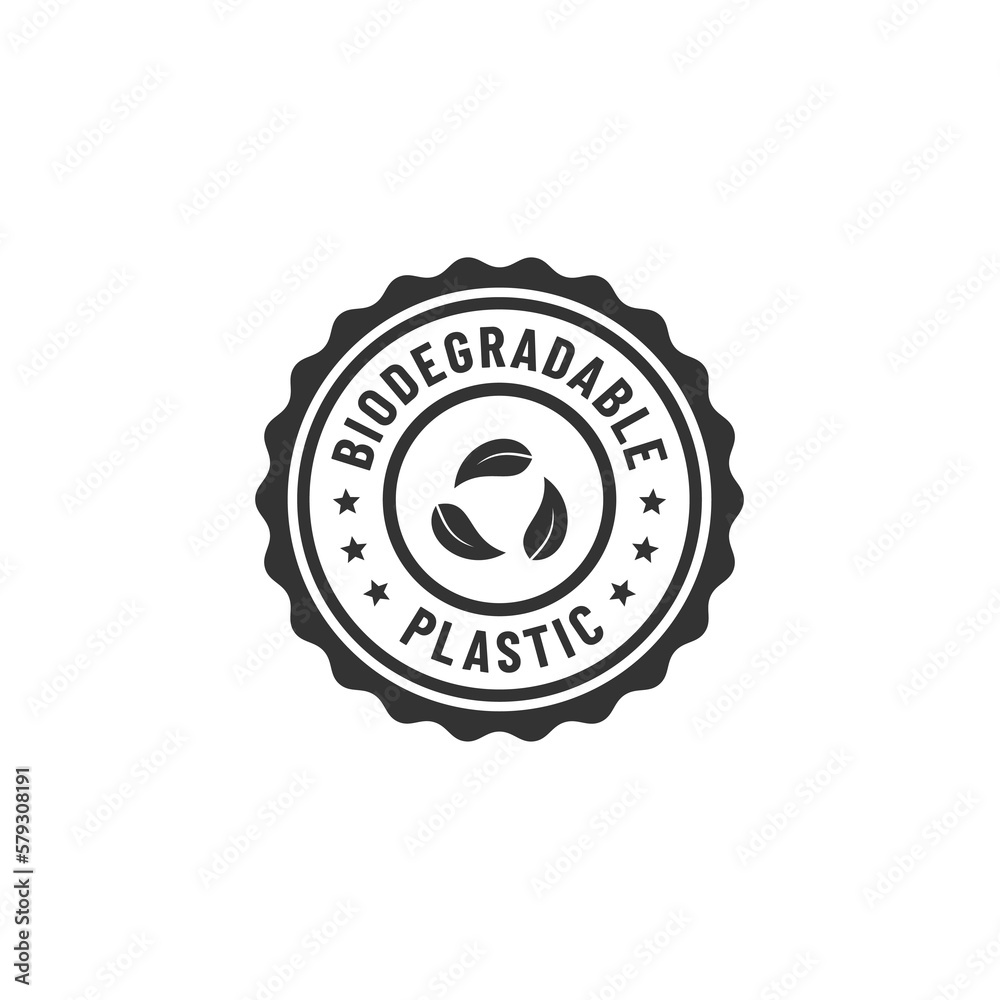Simple Biodegradable plastic label or biodegradable plastic stamp