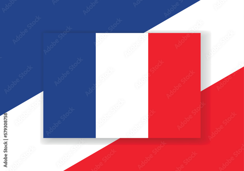 Vector France Flag. Country flag design. Flat vector flag.