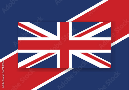 Vector United Kingdom Flag. Country flag design. Flat vector flag.