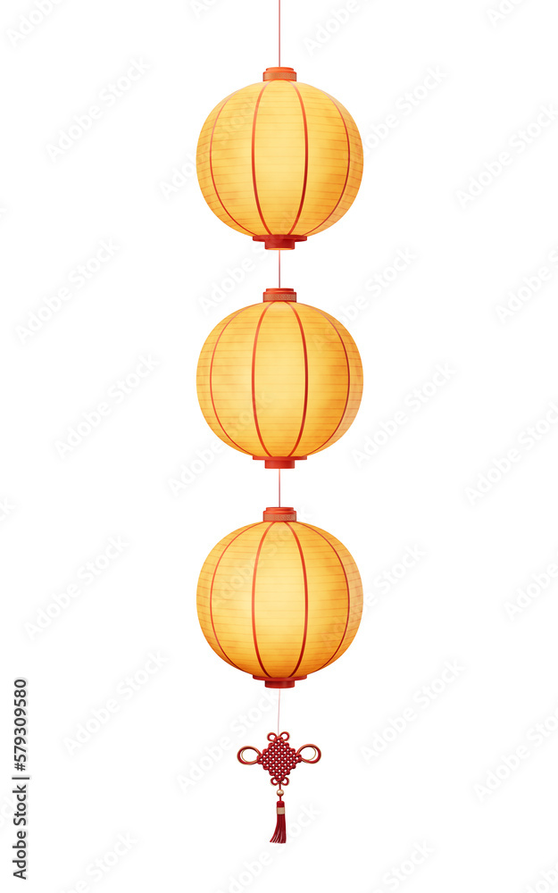 Chinese ancient lantern with retro style, 3d rendering.