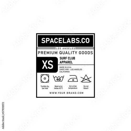 Clothing Label tag vector templates concept