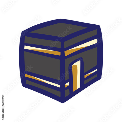 Islamic color doodle 3d, suitable for Ramadan or Eid mubarak event Various types of hand-drawn elements in colors.