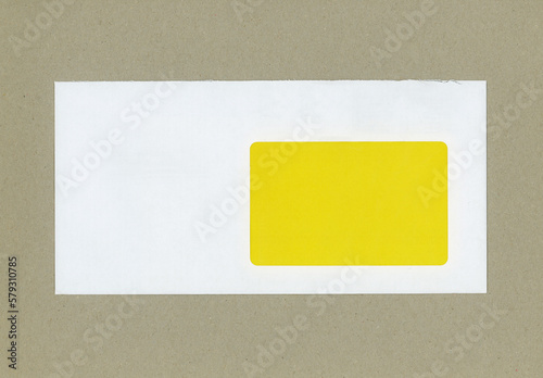 Letter envelope with blank label