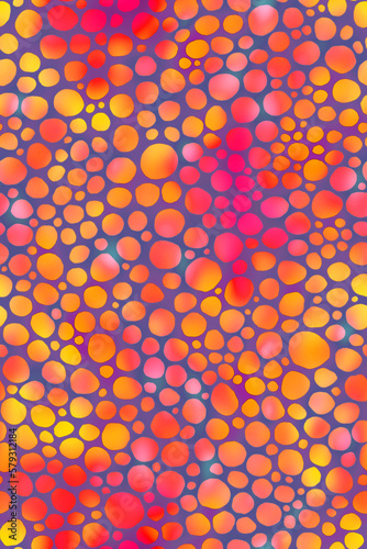 Abstract blurred background with colorful balls. Seamless pattern.