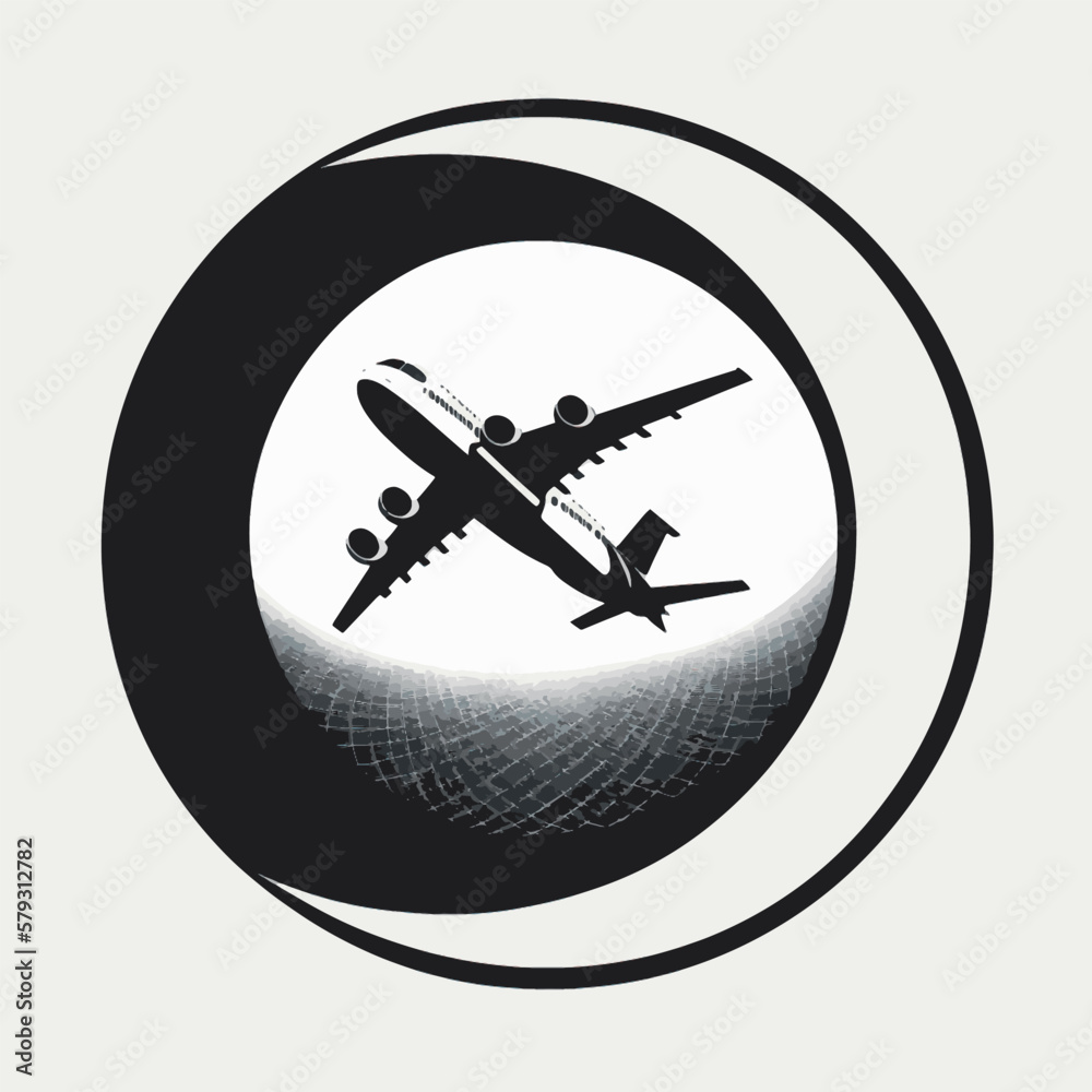 Taking off plane. Airplane travel. Vector illustration. Taking off plane. Airplane travel. Vector illustration.