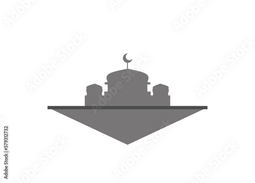 mosque illustration, mosque icon with elegant concept, perfect for ramadan design