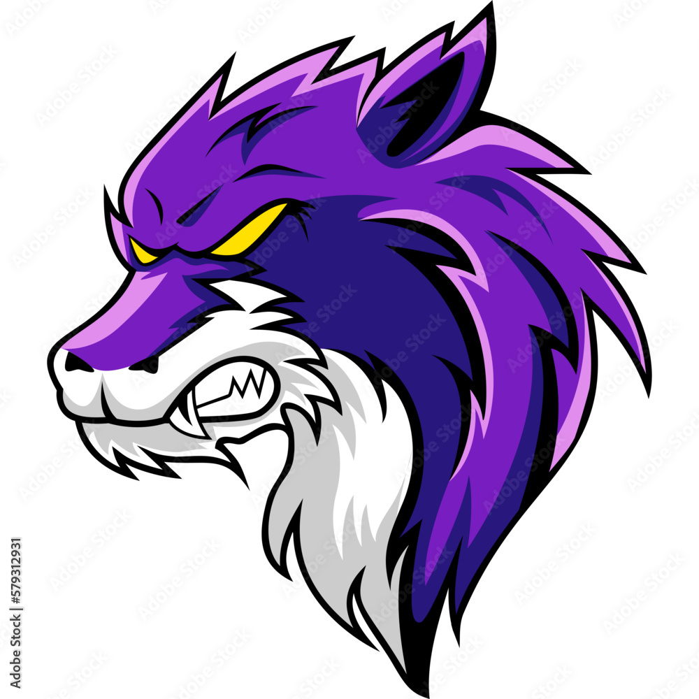 Fototapeta premium fox animal character mascot sport team badge