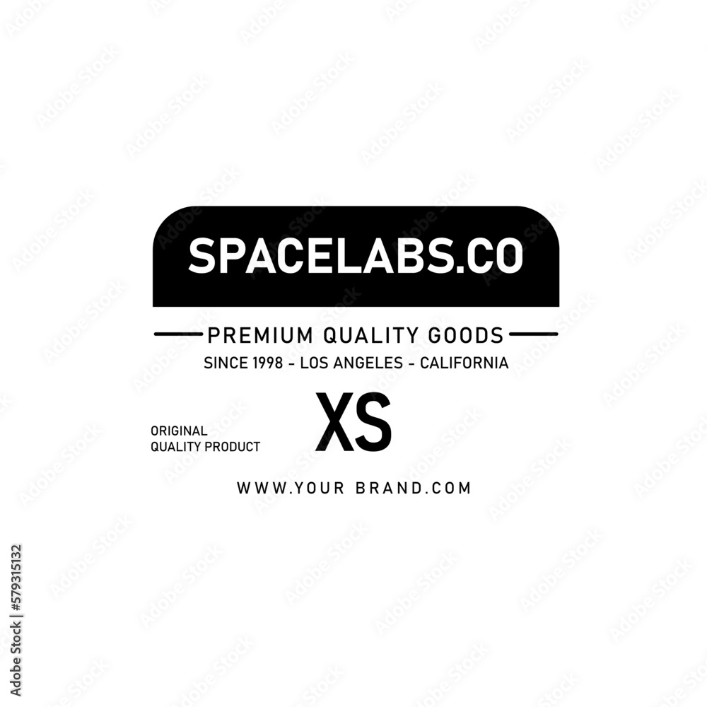 Clothing specifiaction Label tag vector templates