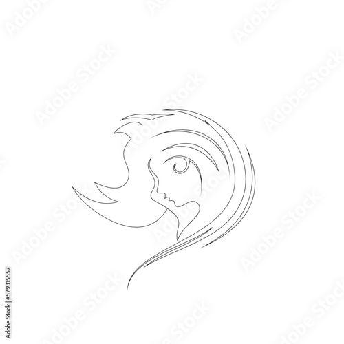Rhino woman icon