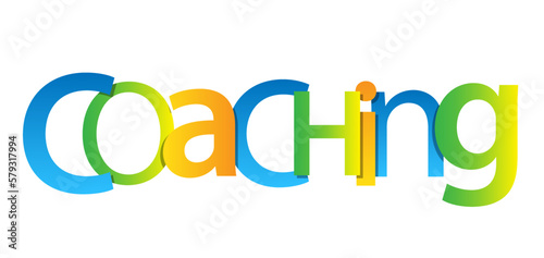 COACHING colorful typography banner