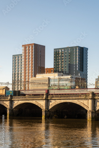 Glasgow view from the river Clyde © Alwin