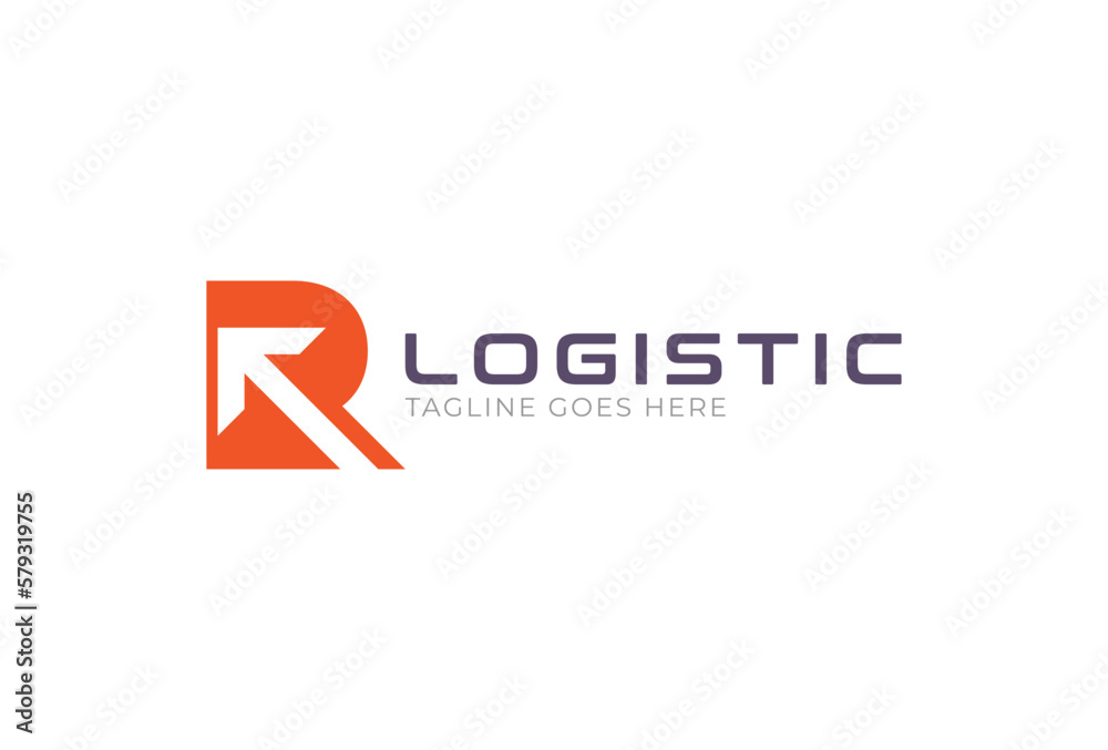 Abstract Initial R Logistic Logo, letter R and arrow combination, Usable for Business and company Logos, Flat Vector Logo Design Template, vector illustration Abstract Initial R Logistic Logo, letter R and arrow combination, Usable for Business and company Logos, Flat Vector Logo Design Template, vector illustration