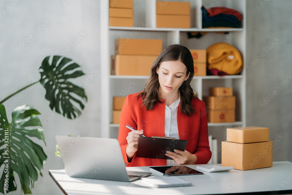 Online shopping concept, women shopping online is a form of electronic commerce from a seller over internet. Online shopping concept, women shopping online is a form of electronic commerce from a seller over internet.