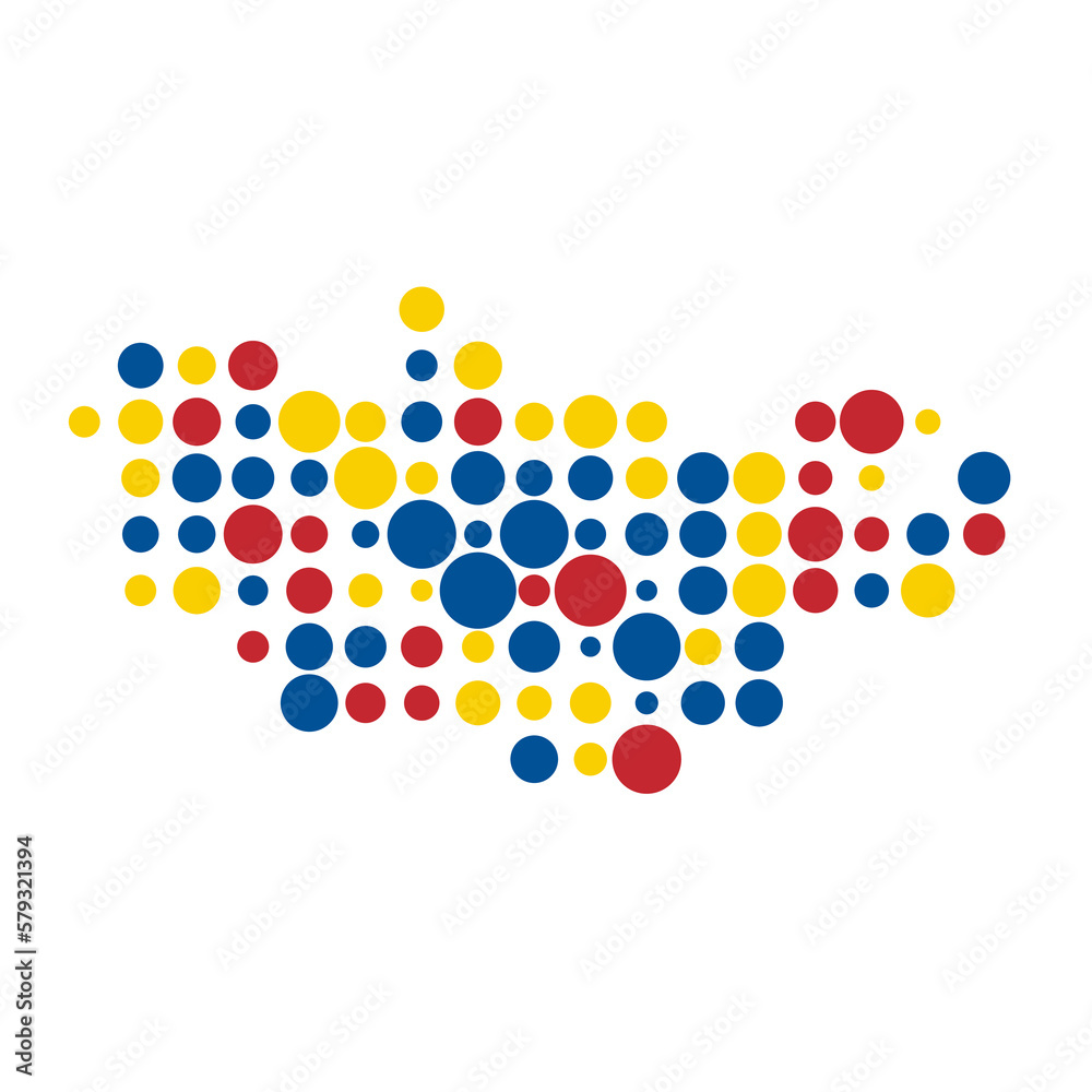 Mongolia Silhouette Pixelated pattern map illustration Mongolia Silhouette Pixelated pattern map illustration