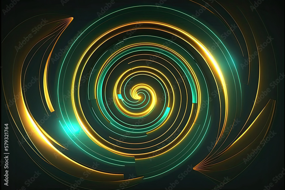 Neon light graphic element, generative ai