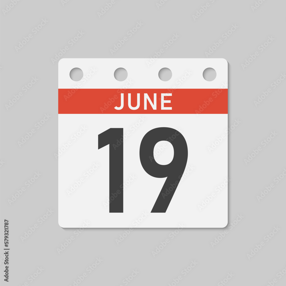Icon page calendar day - 19 June Icon page calendar day - 19 June