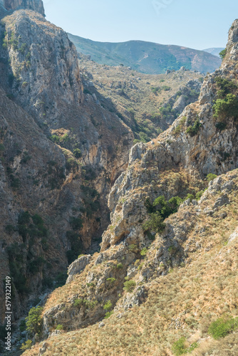 Landscape of the Topolia Gorges, Crete, Greece