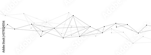 Network polygonal technology connect lines and dots background template.
