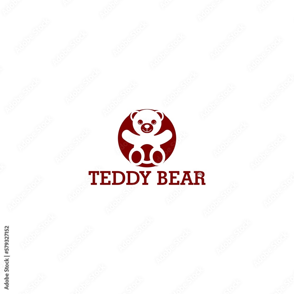 Teddy Bear logo icon isolated on white background Teddy Bear logo icon isolated on white background
