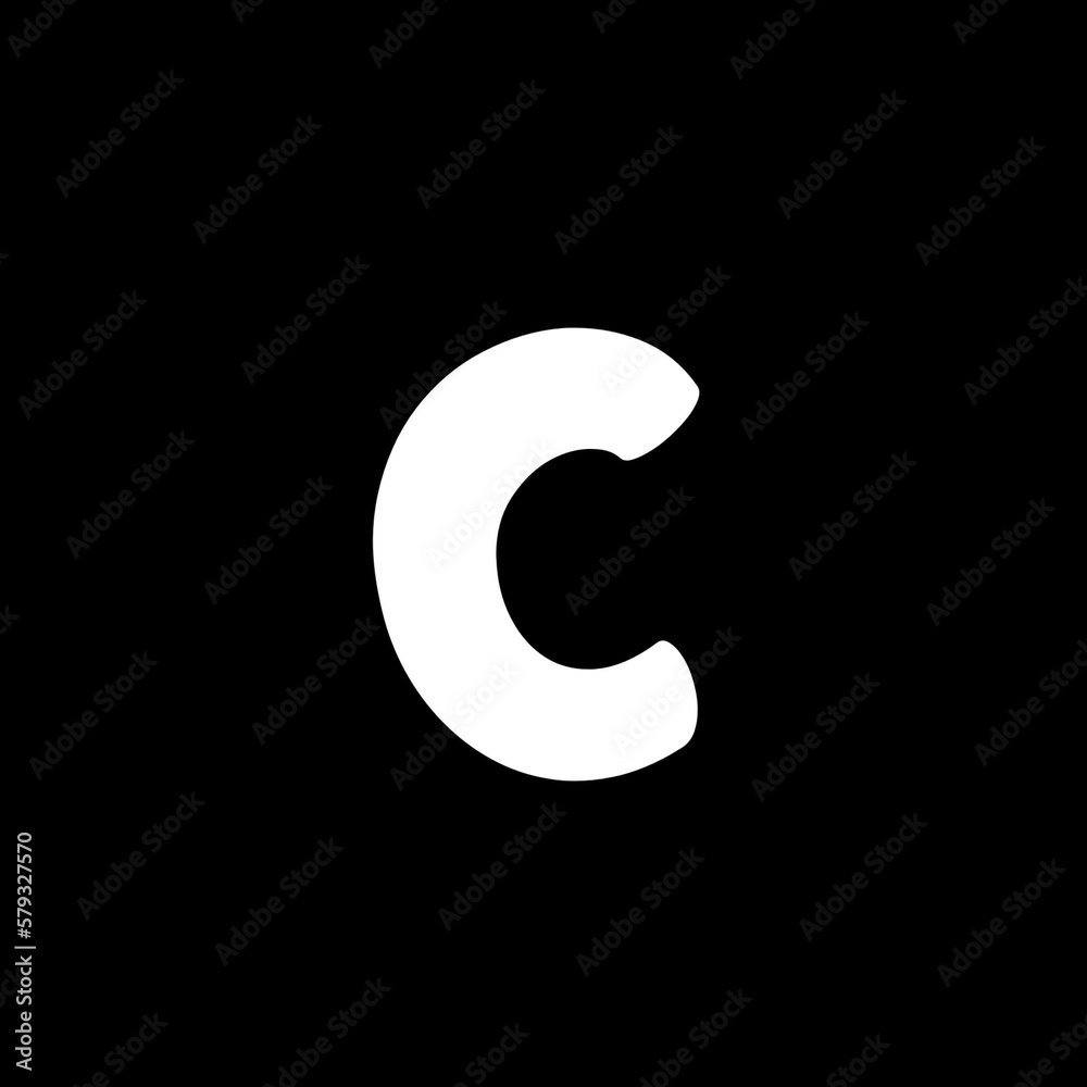 ABC Black White Alphabet Character Letter C ABC Black White Alphabet Character Letter C