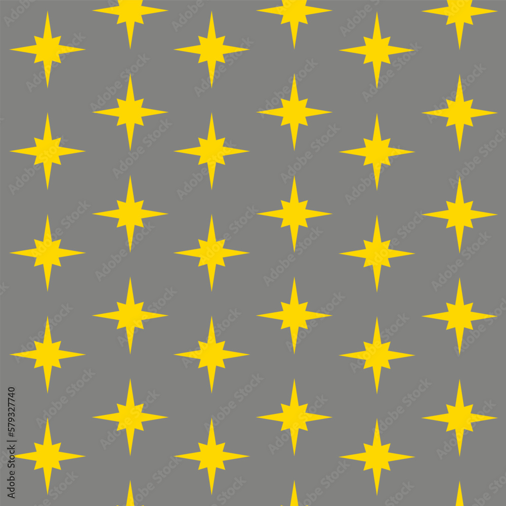 Seamless pattern with yellow shining stars. Seamless pattern with yellow shining stars.