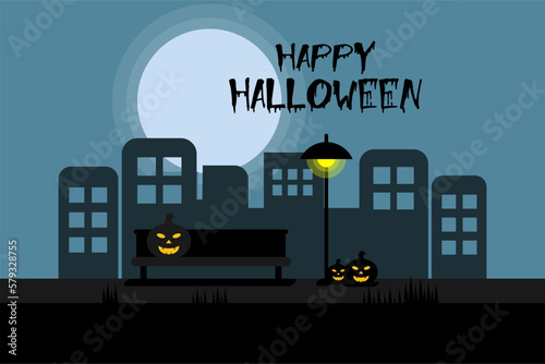 Fototapeta Naklejka Na Ścianę i Meble -  Happy Halloween Illustration Background
