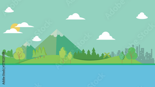 Landscape illustration Background