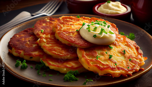 Boxty  Irish potato pancakes   typical irish food generated by AI