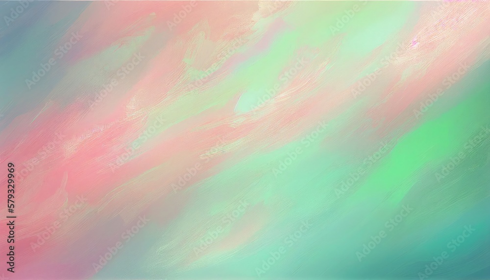 Pastel Gradient Paint Background in Pink, Green, and Blue Tones - Abstract Art. Generative AI.