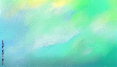 Pastel Gradient Paint Background in Green and Blue Tones - Abstract Art. Generative AI.