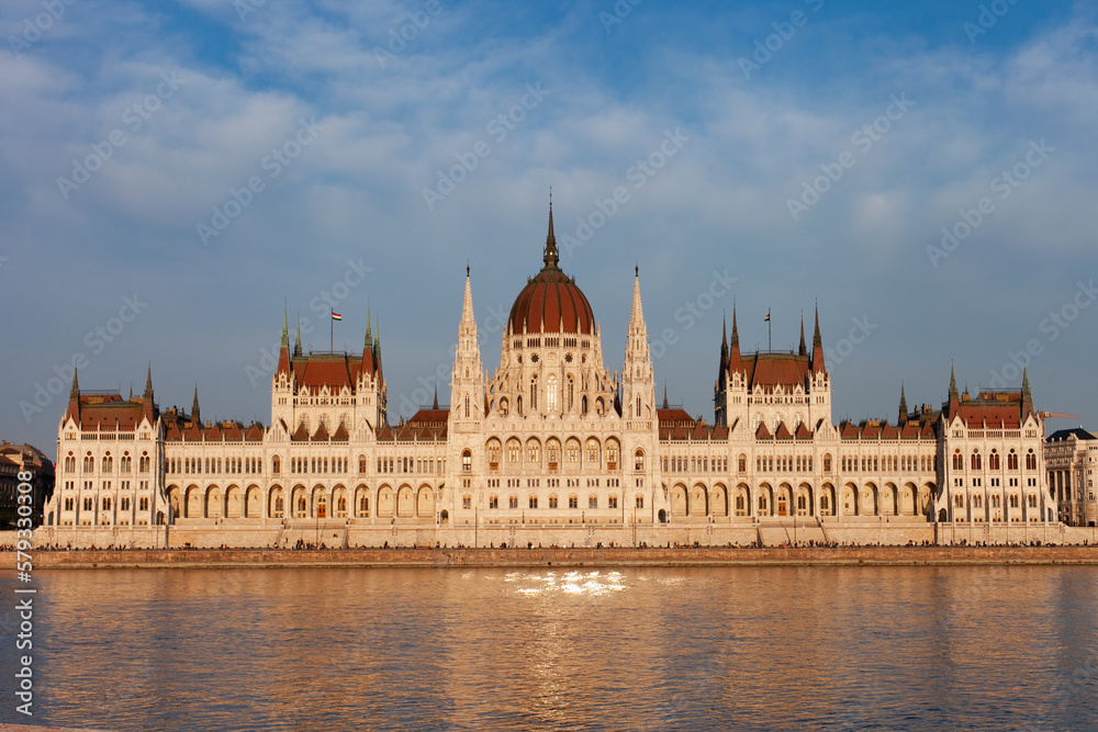 View on Budapest Parliament building across the river at daytime View on Budapest Parliament building across the river at daytime