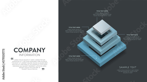 Creative minimal business project infographic layout template design. Presentation banner with options, steps or parts for business slide. Workflow layout, triangle, pyramid diagram, chart, elements.