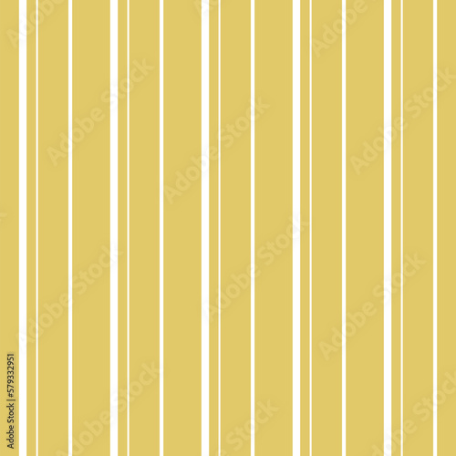 Vertical golden stripes pattern. Simple seamless texture with thin straight lines in gold color. Stylish abstract geometric striped background design. Trendy luxury repeat design for decor, textile