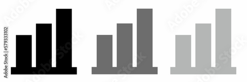 Graph set icon. Template for business. Vector illustration.