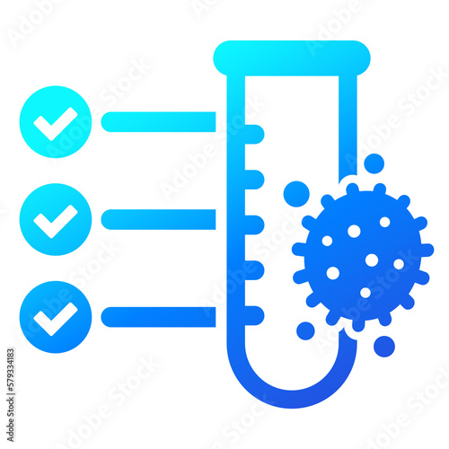 virus and test tube icon photo