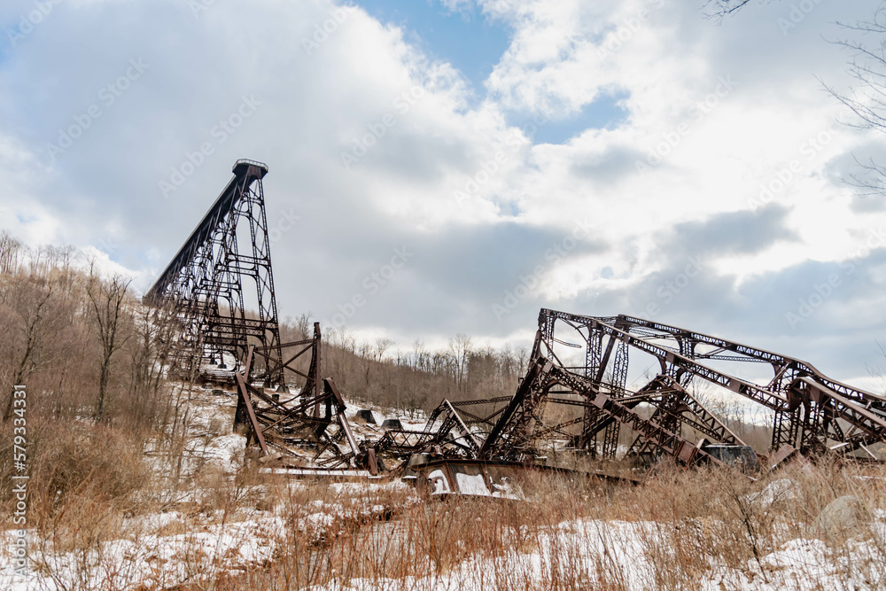 Kinzua National State Park PA during winter season attraction, travel, landscape