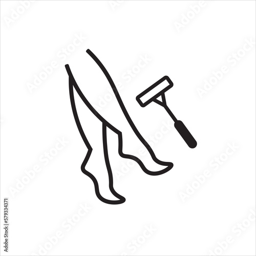 shave legs icon vector illustration symbol
