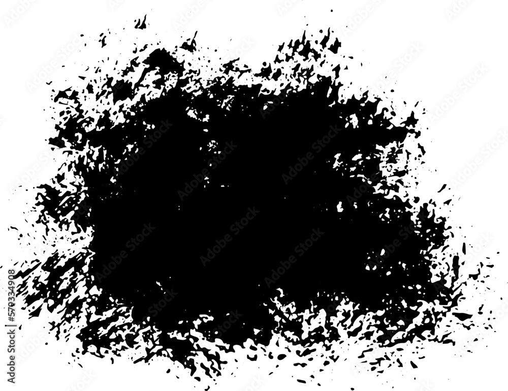 Grunge Ink Brush Print Texture with Copyspace