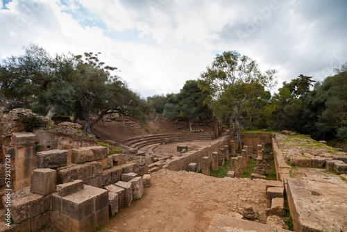 Famous Roman ruin at the city of tipasa, in the heart of ancient Rome in algeria