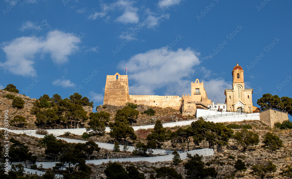 Castle and Sanctuary of the Virgen del Castillo in Cullera, Valencia, Spain